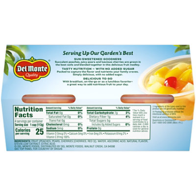 Del Monte Cherry Mixed Fruit Cup No Sugar Added - 4-4 OZ - Image 3