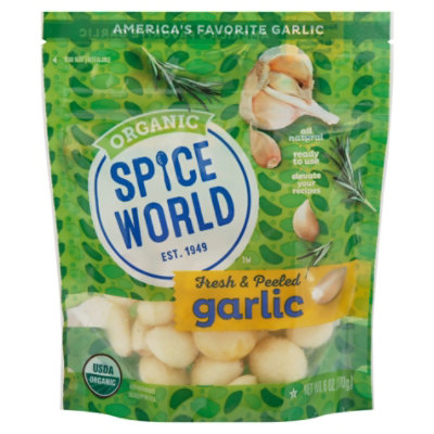 Spice World Garlic Peeled Organic Bag - EA - Image 3