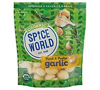 Spice World Garlic Peeled Organic Bag - EA