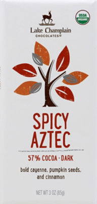 Lake Champlain Organic Spicy Aztec Chocolate Bar - 3 OZ - Image 2