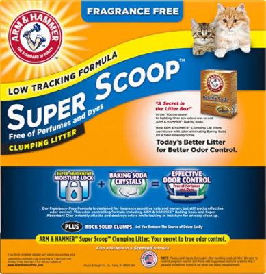 ARM & HAMMER Super Scoop Fragrance Free Clumping Clay Cat Litter - 14 Lb - Image 4