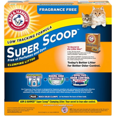 ARM & HAMMER Super Scoop Fragrance Free Clumping Clay Cat Litter - 14 Lb - Image 5