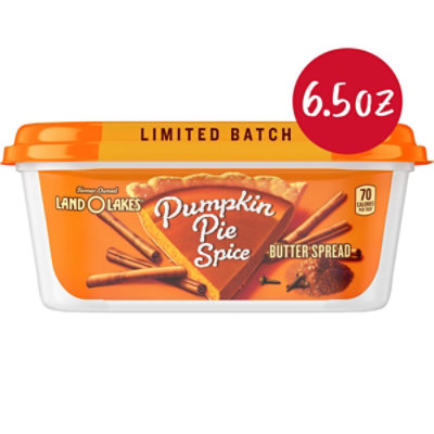 Land O Lakes Pumpkin Pie Spice Butter Spread Spreadable Tub - 6.5 Oz