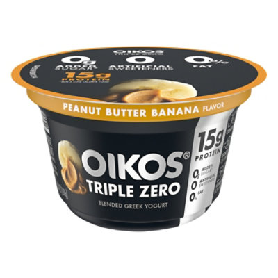 Dannon Oikos Triple Zero Banana Peanut Butter - 5.3 OZ - acmemarkets