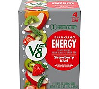 V8 Sparkling Energy Drink Strawberry Kiwi - 4-11.5 Fl. Oz.