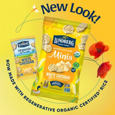 Lundberg Family Farms Organic Mini Rice Cakes White Cheddar - 5 Oz - Image 3