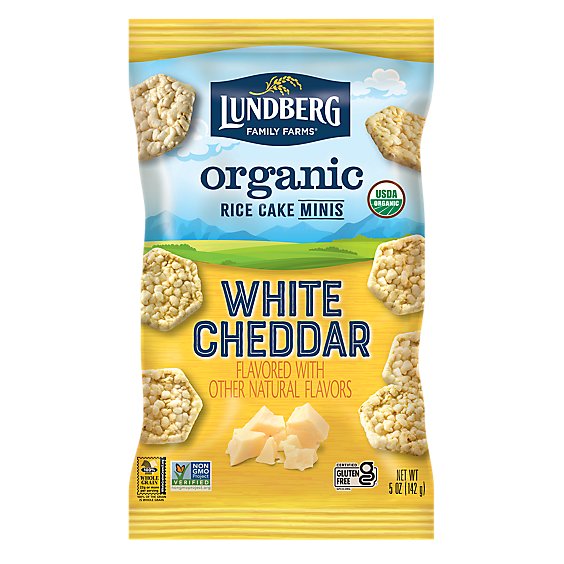 Lundberg Family Farms Og Mini Rice Cake White Cheddar - 5 OZ