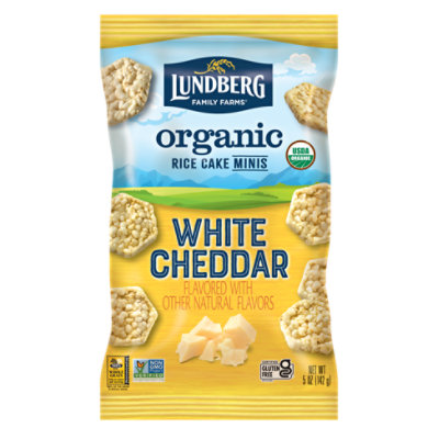 Lundberg Family Farms Organic Rice Cake Minis White Cheddar - 5 Oz. - Image 1