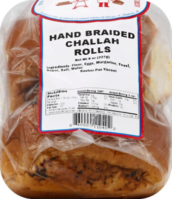 Hand-braided Challah Rolls From International Natural Bakery - 8 OZ - Image 1