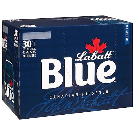 Labatt Blue Beer Lager Cans - 30-12 FZ