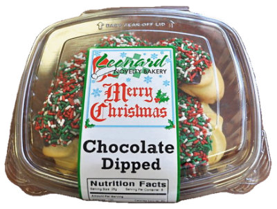Christmas Chocolate Dipped Cookies - 8 OZ - Image 1