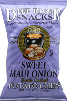 Deep River Snacks Sweet Maui Onion Kettle Cooked Potato Chips - 5 Oz - Image 2