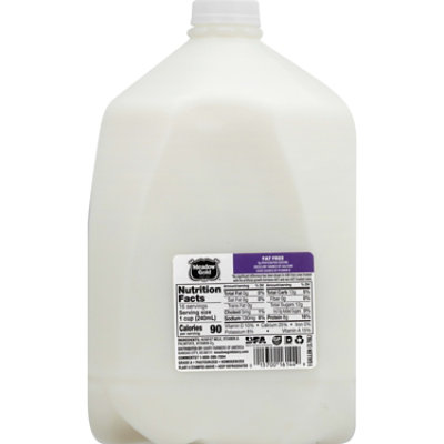Meadow Gold Fat Free with Vitamin A and Vitamin D Skim Milk Bottle - 1 Gallon - Image 3