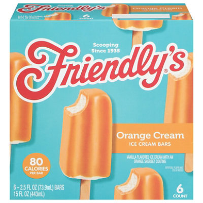 Friendly's Orange Cream Frozen Dairy Dessert Bars - 6 - 2.5 Fl Oz - Image 4