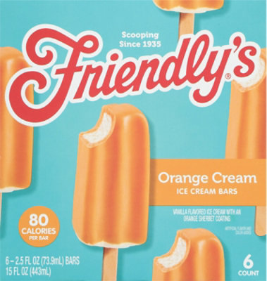 Friendly's Orange Cream Frozen Dairy Dessert Bars - 6 - 2.5 Fl Oz - Image 7