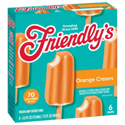 Friendly's Orange Cream Frozen Dairy Dessert Bars - 6 - 2.5 Fl Oz - Image 4