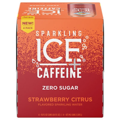 Sparkling Ice® Sparkling Water With Caffeine Strawberry Citrus - 4-16 Fl. Oz. - Image 3