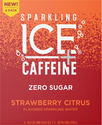 Sparkling Ice® Sparkling Water With Caffeine Strawberry Citrus - 4-16 Fl. Oz. - Image 2