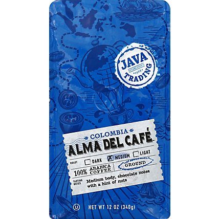 Java Trading Colombia Alma Del Cafe Ground Coffee Medium Roast - 12 OZ - Image 2