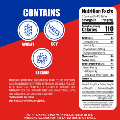 Ball Park Tailgaters New England Style Top Split Hot Dog Rolls - 8 - 11 Oz - Image 2