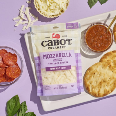 Cabot Mozzarella Rustic Cut Shredded Cheese - 8 Oz - Image 2