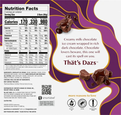 Haagen-dazs Chocolate Dark Chocolate 1.85floz Container - 11.1 FZ - Image 6