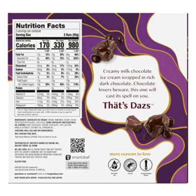 Haagen-dazs Chocolate Dark Chocolate 1.85floz Container - 11.1 FZ - Image 5