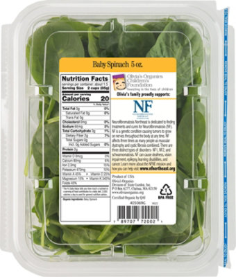Olivia's Organic Baby Spinach - 5 Oz - Image 5