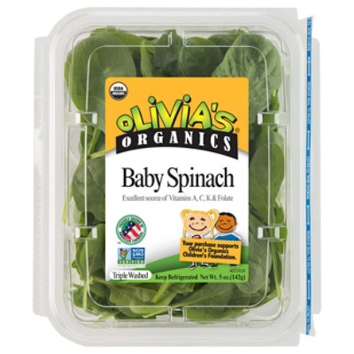 Olivia's Organic Baby Spinach - 5 Oz - Image 1