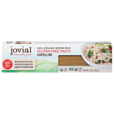 Jovial Organic Pasta Capellini Brown Rice Gluten Free - 12 Oz - Image 2