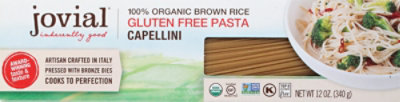 Jovial Organic Pasta Capellini Brown Rice Gluten Free - 12 Oz - Image 1