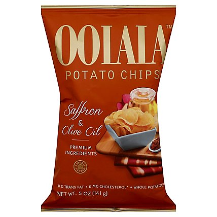 Natural Nectar Oolala Potato Chips Saffron & Olive Oil - 5 Oz - Image 1