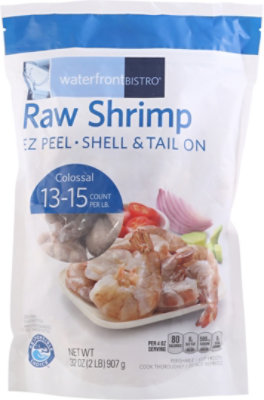 waterfront BISTRO Shrimp Raw Colossal Shell & Tail On Frozen 13-15 Count - 2 Lb - Image 2