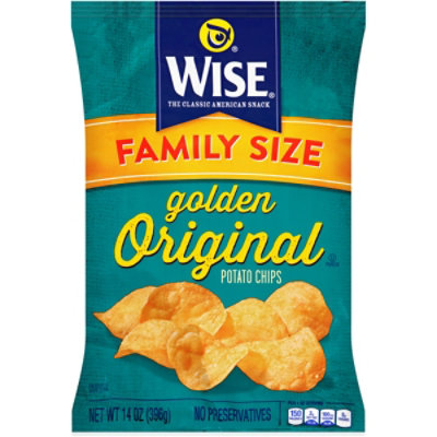 Wise Golden Original Potato Chip Family Size - 14 OZ - shaws