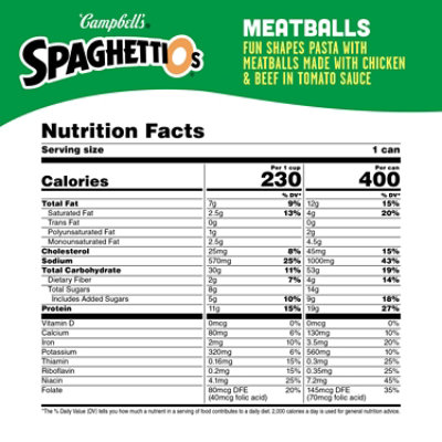 Campbell's SpaghettiOs Super Mario™ Fun Shapes Canned Pasta with Meatballs - 15.6 Oz - Image 4