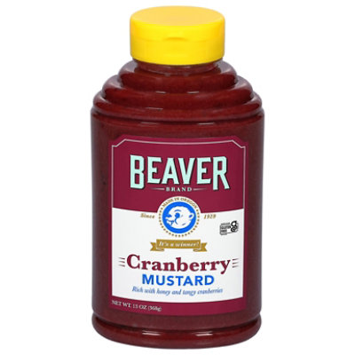 Beaver Mustard Sqz Cranbry - 13 OZ - Image 1