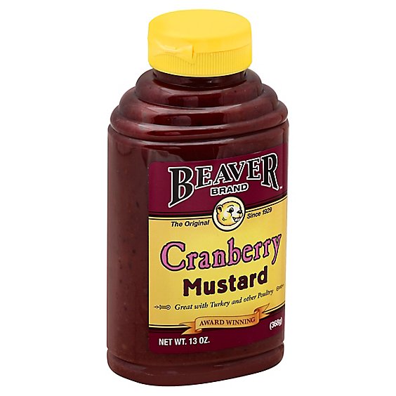 Beaver Mustard Sqz Cranbry - 13 OZ
