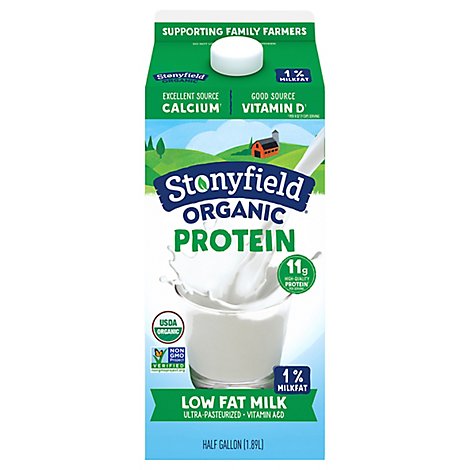 Stonyfield Organic Milk 1% Fat   64 Oz - 64 FZ