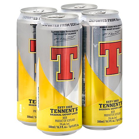 Tennant's Lager Beer 4 Count Cans - 6-11.2 FZ