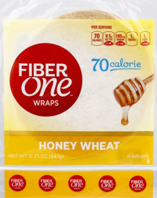 Fiber One Honey Wheat Wrap - 12.5 OZ - Image 2