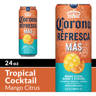 Corona Refresca Mas Mango Citrus Spiked Tropical Cocktail Can 8.0% ABV - 24 Fl. Oz.