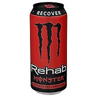 Monster Energy Rehab Strawberry Lemonade Energy Iced Tea - 15.5 Fl. Oz. - Image 1