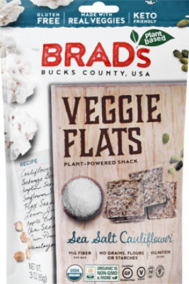 Brads Veggie Flats Sea Salt Cauliflower - 3 Oz - Image 2