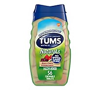 Tums Antacid Naturals Black Charry & Watermelon Tabs - 56 Count