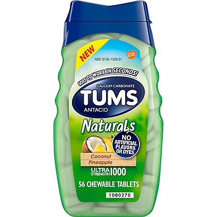 Tums Naturals Coconut Pineapple Tabs - 56 CT - Image 2