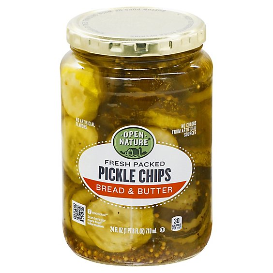 Open Nature Pickle Bread And Butter Chips - 24 FZ