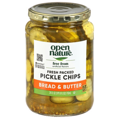 Open Nature Pickle Bread And Butter Chips - 24 FZ