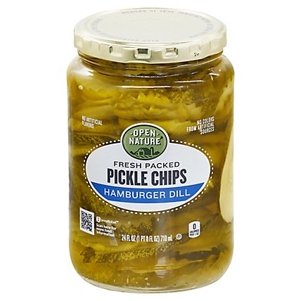 Open Nature Hamburger Dill Pickle Chips - 24 FZ - Image 3