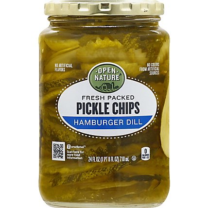Open Nature Hamburger Dill Pickle Chips - 24 FZ - Image 2