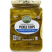 Open Nature Hamburger Dill Pickle Chips - 24 FZ - Image 2